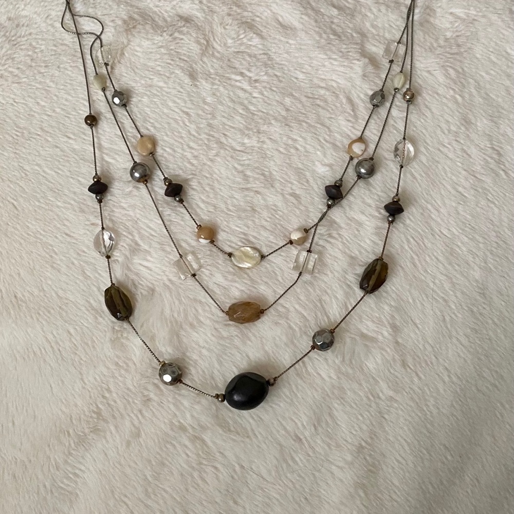 Bead and crystal necklace